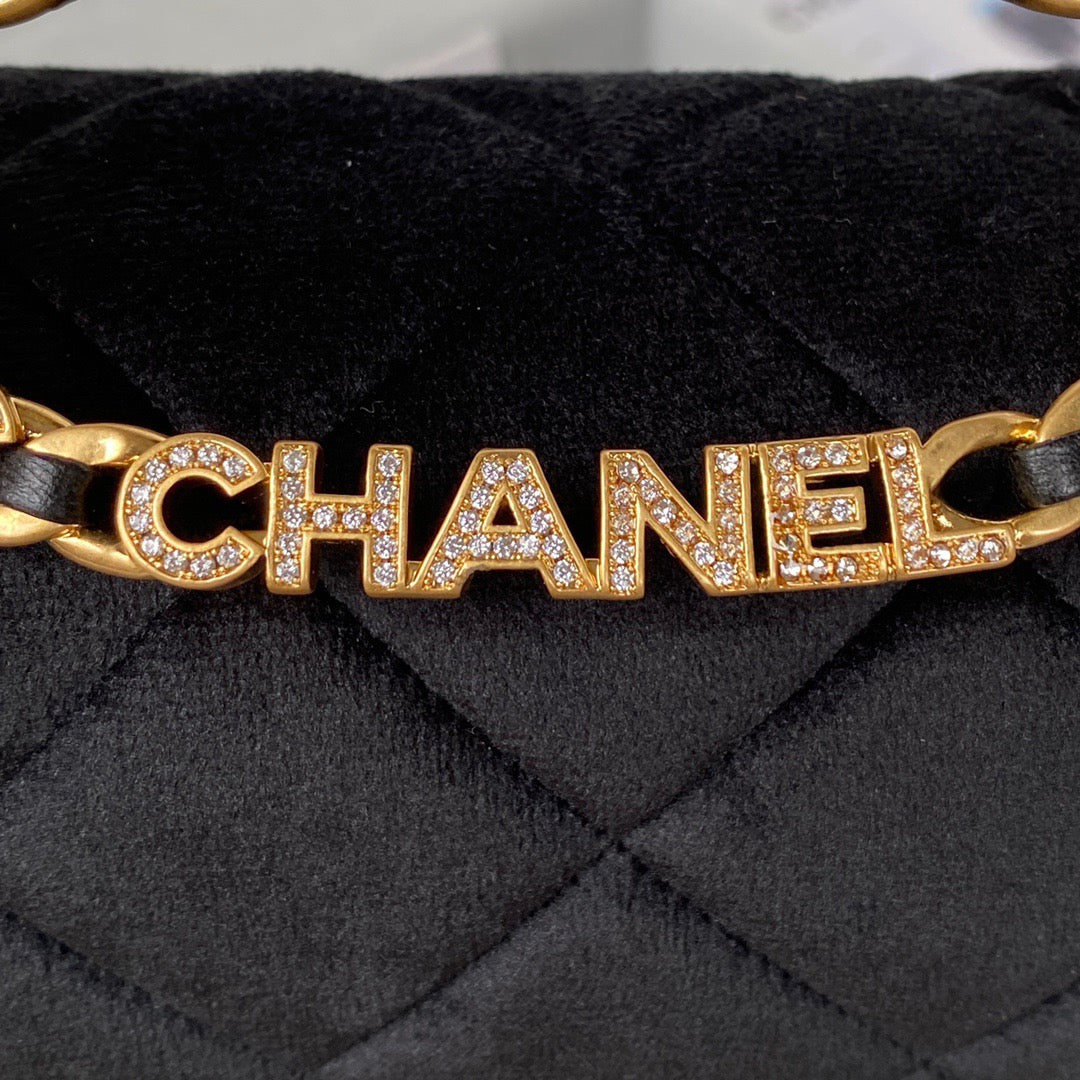 Chanel Flap Bag Gold Hardware Black For Women, Women’s Handbags, Shoulder Bags 9.4in/24cm AS3451