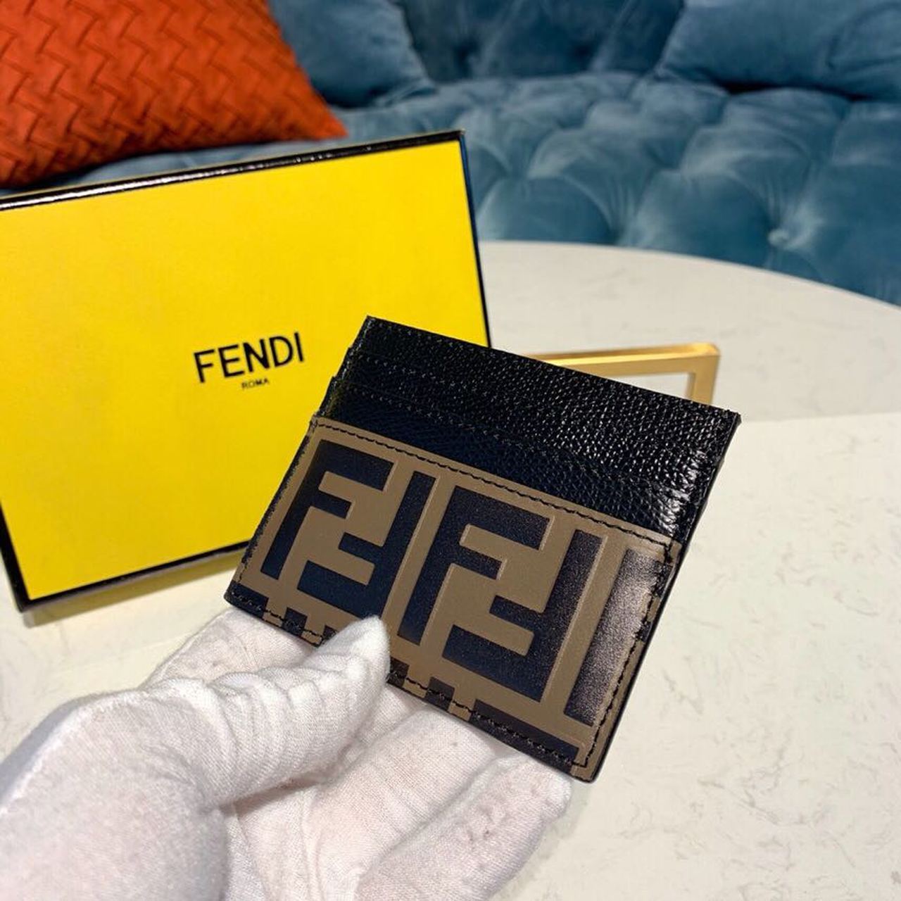 FI Card Holder Black For Women, Women’s Wallet 3.9in/10cm FF 8M0269