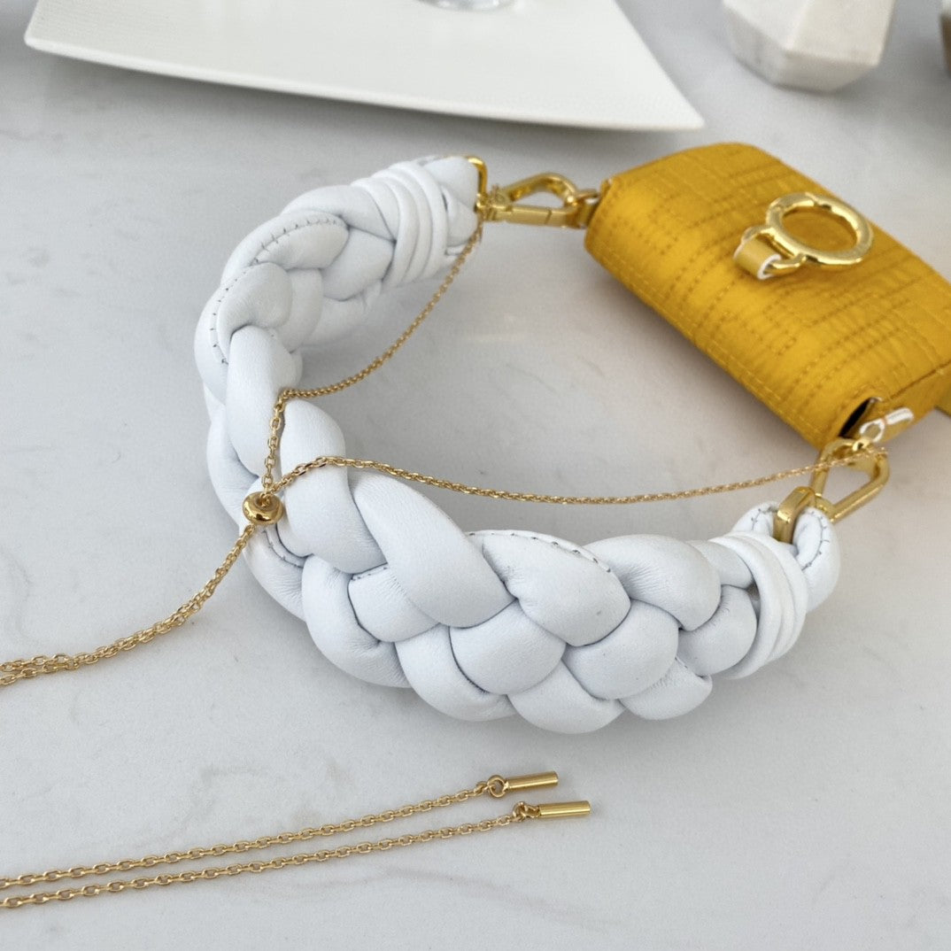 FI Nano Baguette Maxi Handle Yellow and White Bag For Woman 6.5cm/2.5in