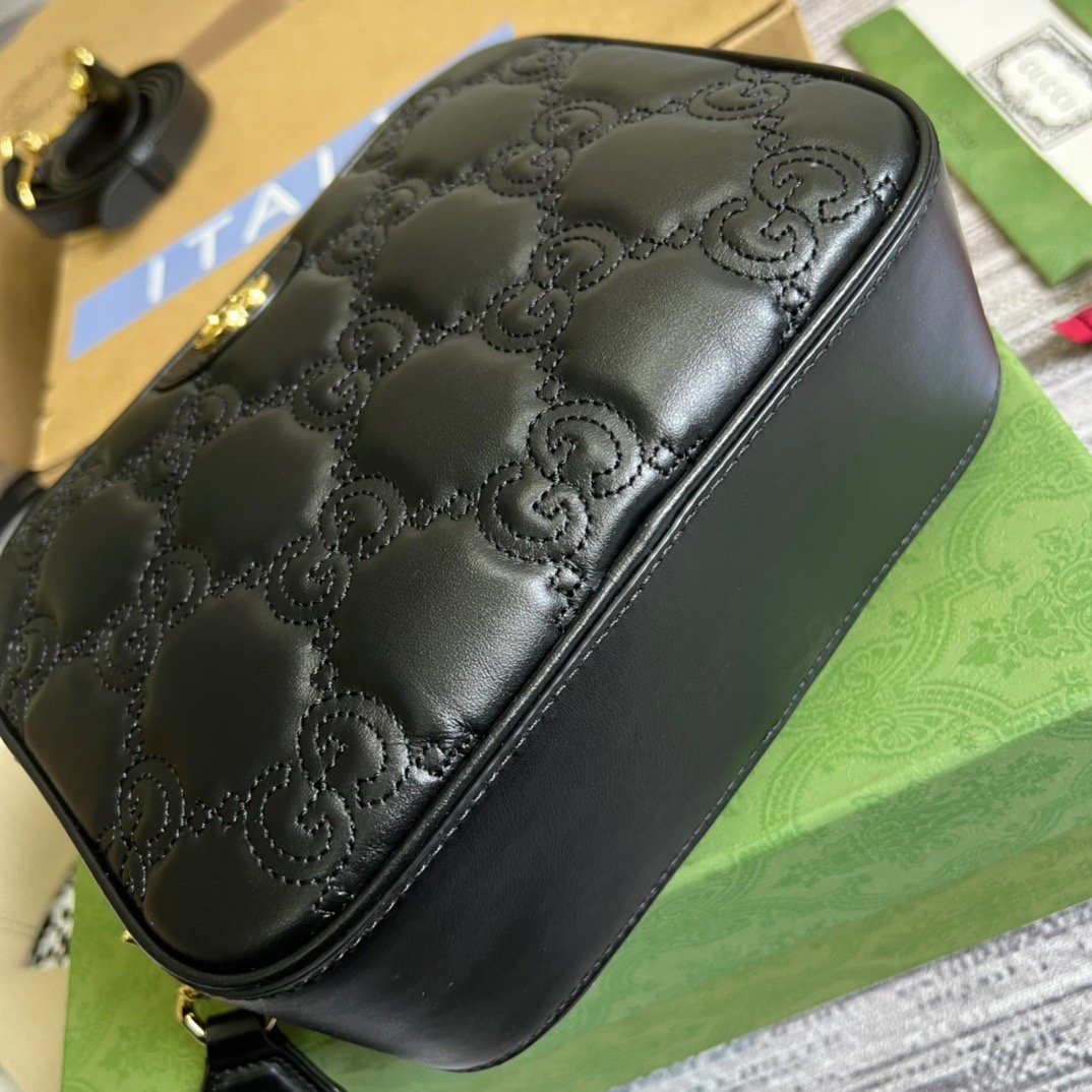 gg Matelasse Shoulder Bag Black For Women, Women’s Bags 8.5in/22cm gg 702234 UM8HG 1046