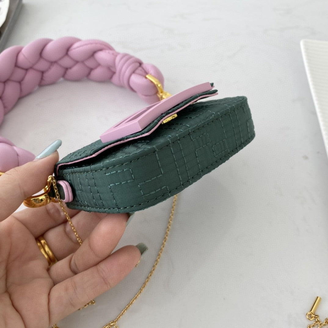 FI Nano Baguette Maxi Handle Pink and Green Bag For Woman 6.5cm/2.5in