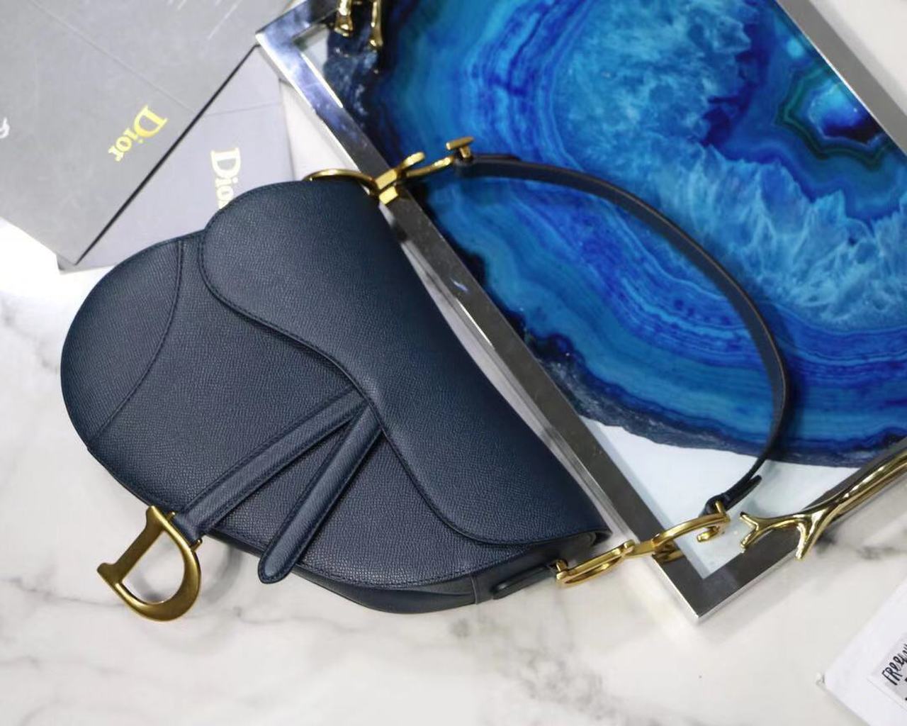 DI Saddle Shoulder Bag Blue For Women 7in/17cm CD