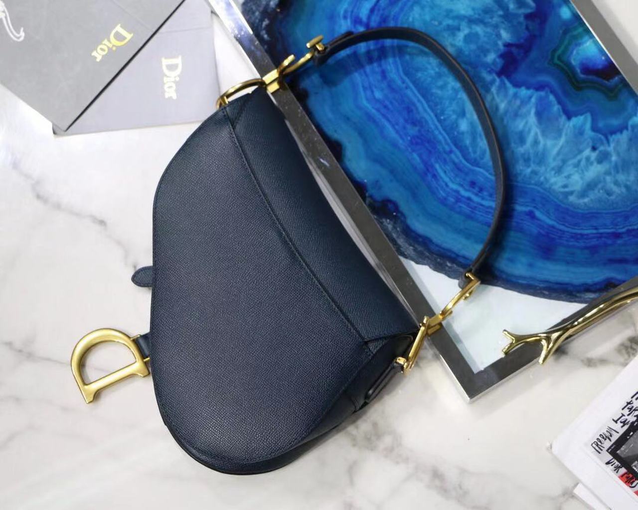 DI Saddle Shoulder Bag Blue For Women 7in/17cm CD