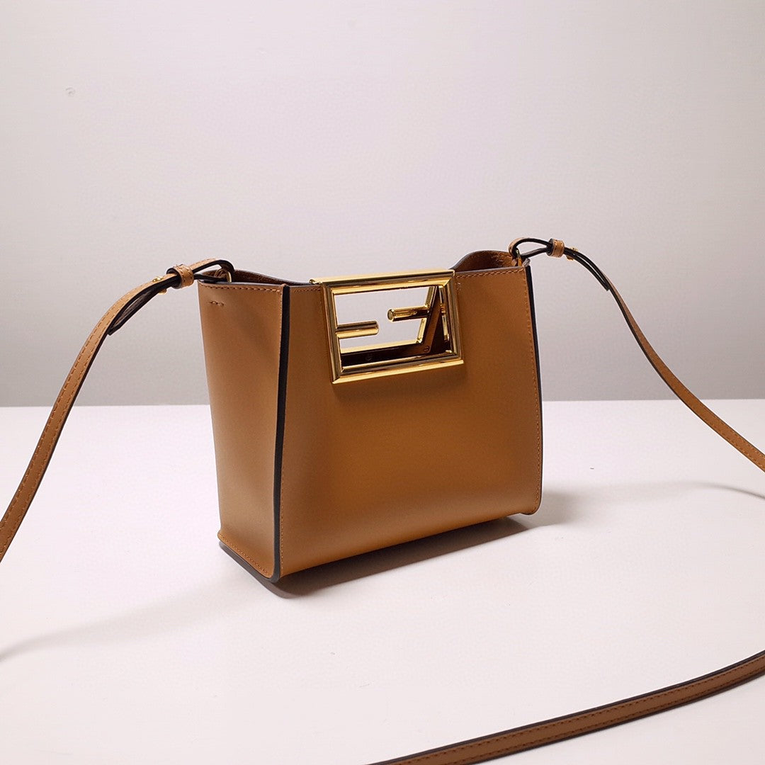 FI Way Small Brown Bag For Woman 17.5cm/7in