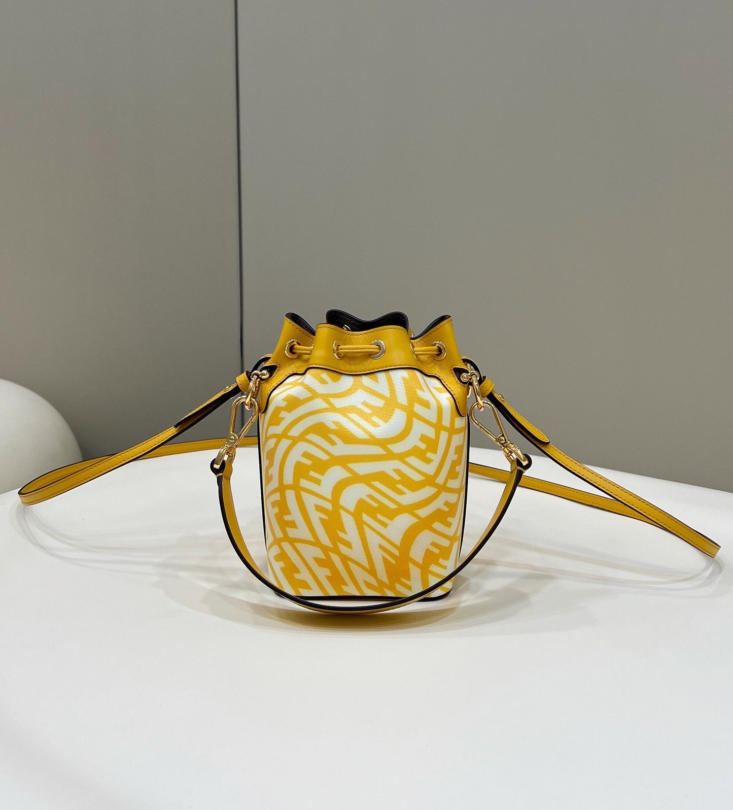 FI Mon Tresor Bag Yellow For Women, Women’s Handbags, Shoulder And Crossbody Bags 7.1in/18cm FF 8BS010