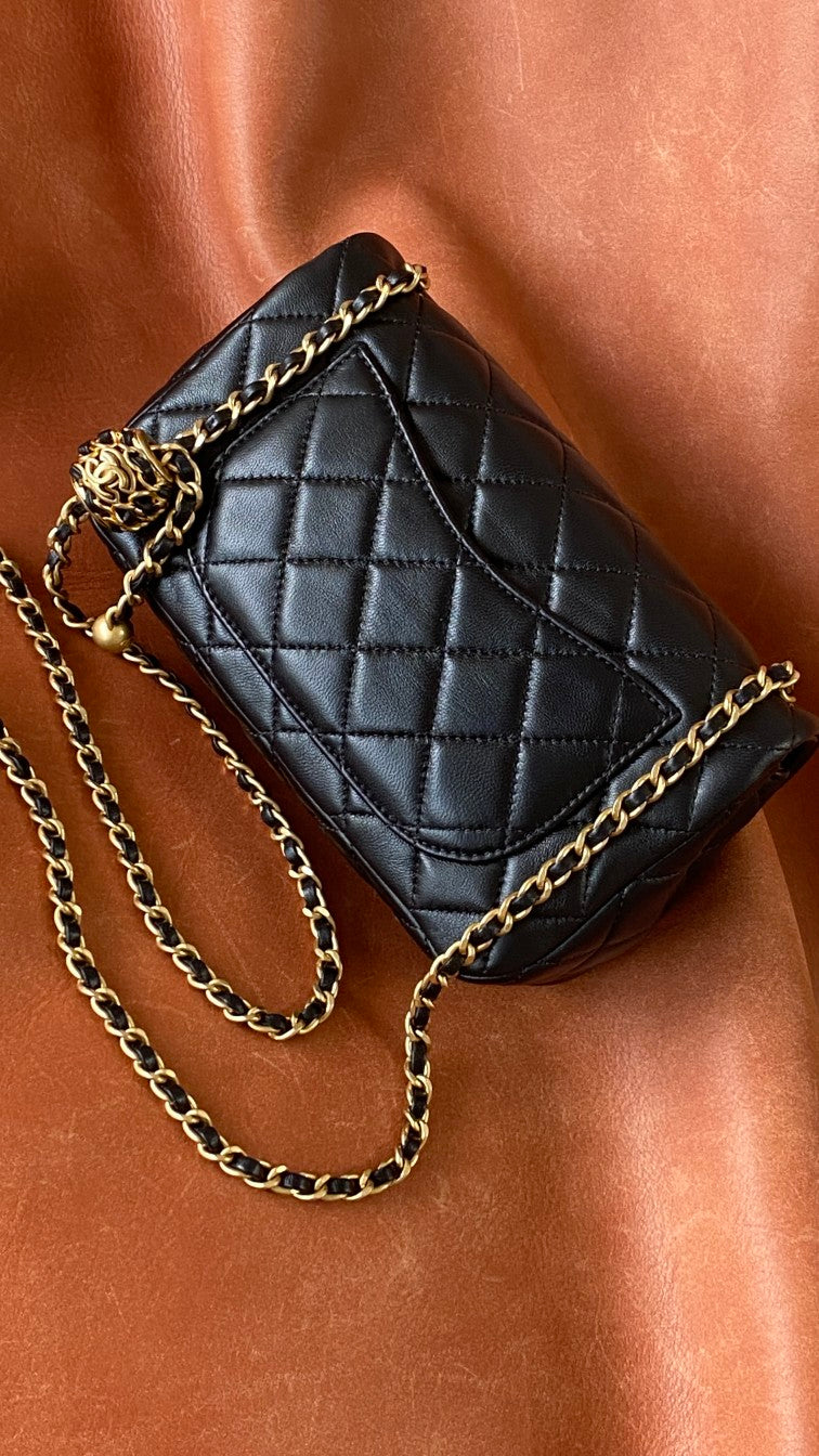 ChanelMini Flap Bag Black For Women, Women’s Bags 7.9in/20cm