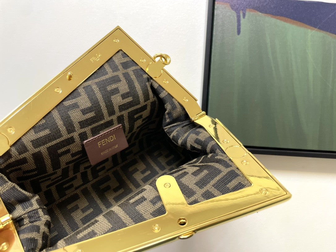 FI First Small Black with python Bag For Woman 26cm/10in 8BP129AGWRF1G5K
