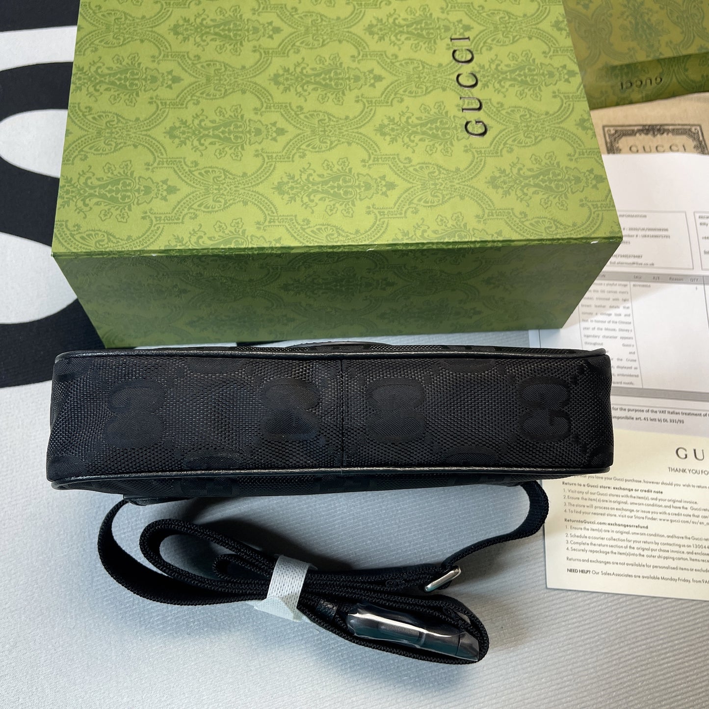 gg Off The Grid Belt Bag Black gg ECONYL® For Men 9.5in/24cm gg 631341 H9HBN 1000