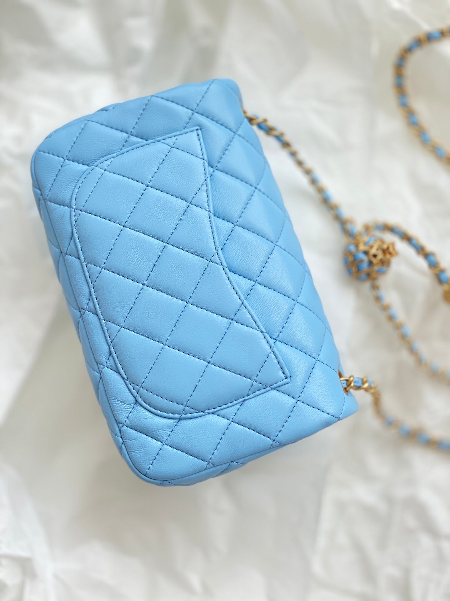 ChanelMini Flap Bag Blue For Women, Women’s Bags 7.9in/20cm
