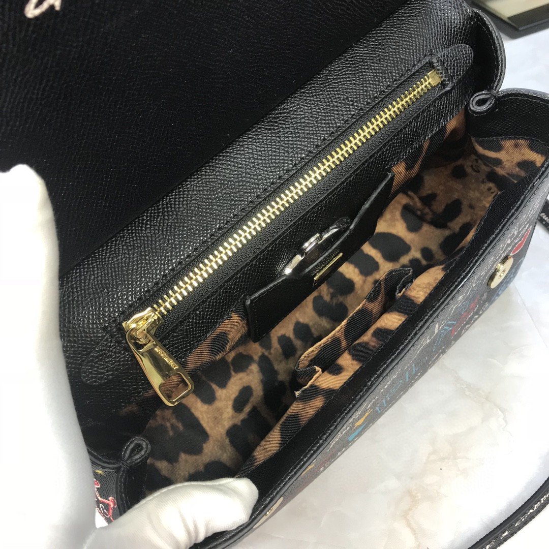 DG Medium Sicily Handbag In Dauphine Muticolour For Women 10.2in/26cm DG