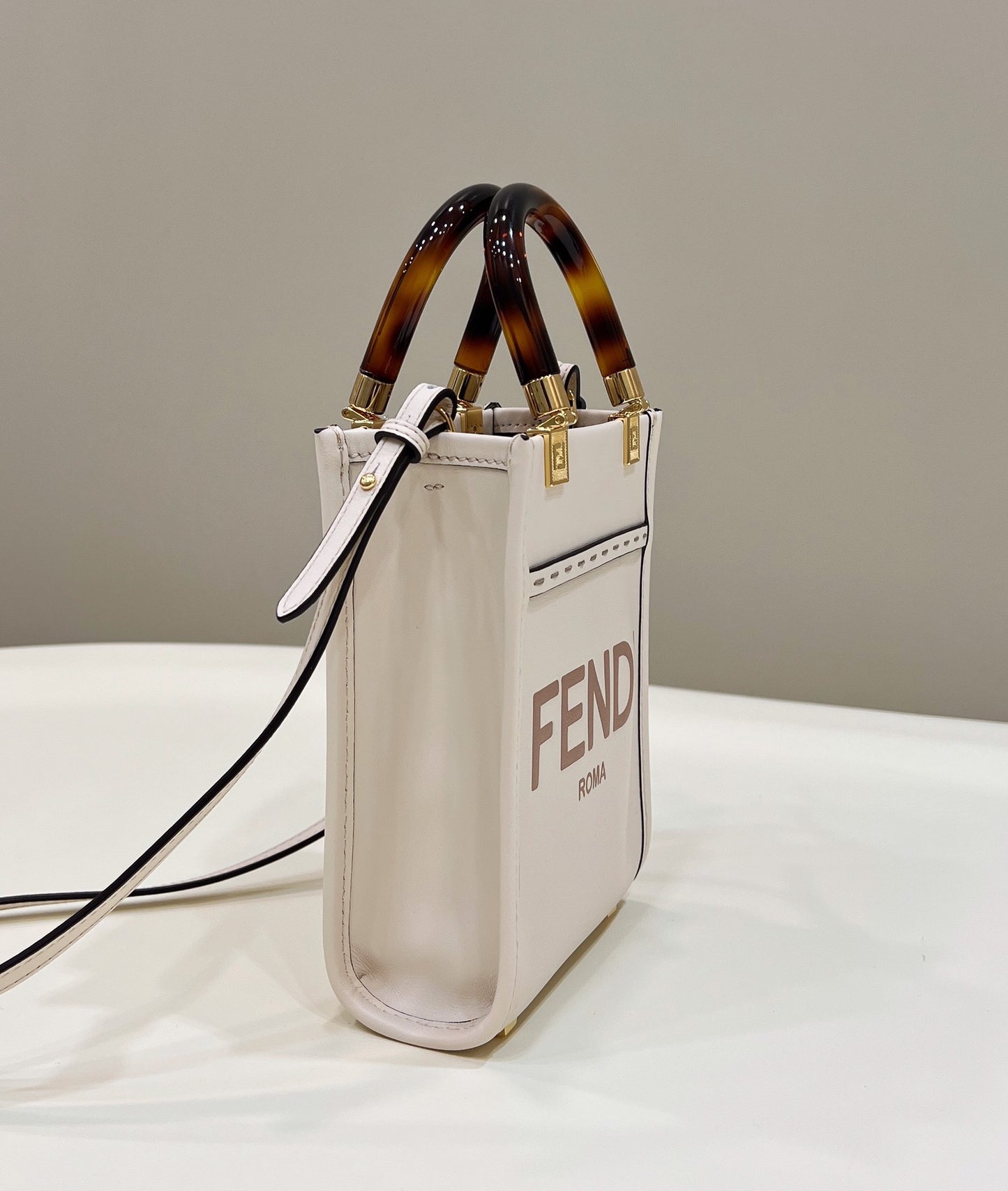 FI Sunshine Shopper White Mini Bag For Woman 13cm/5in