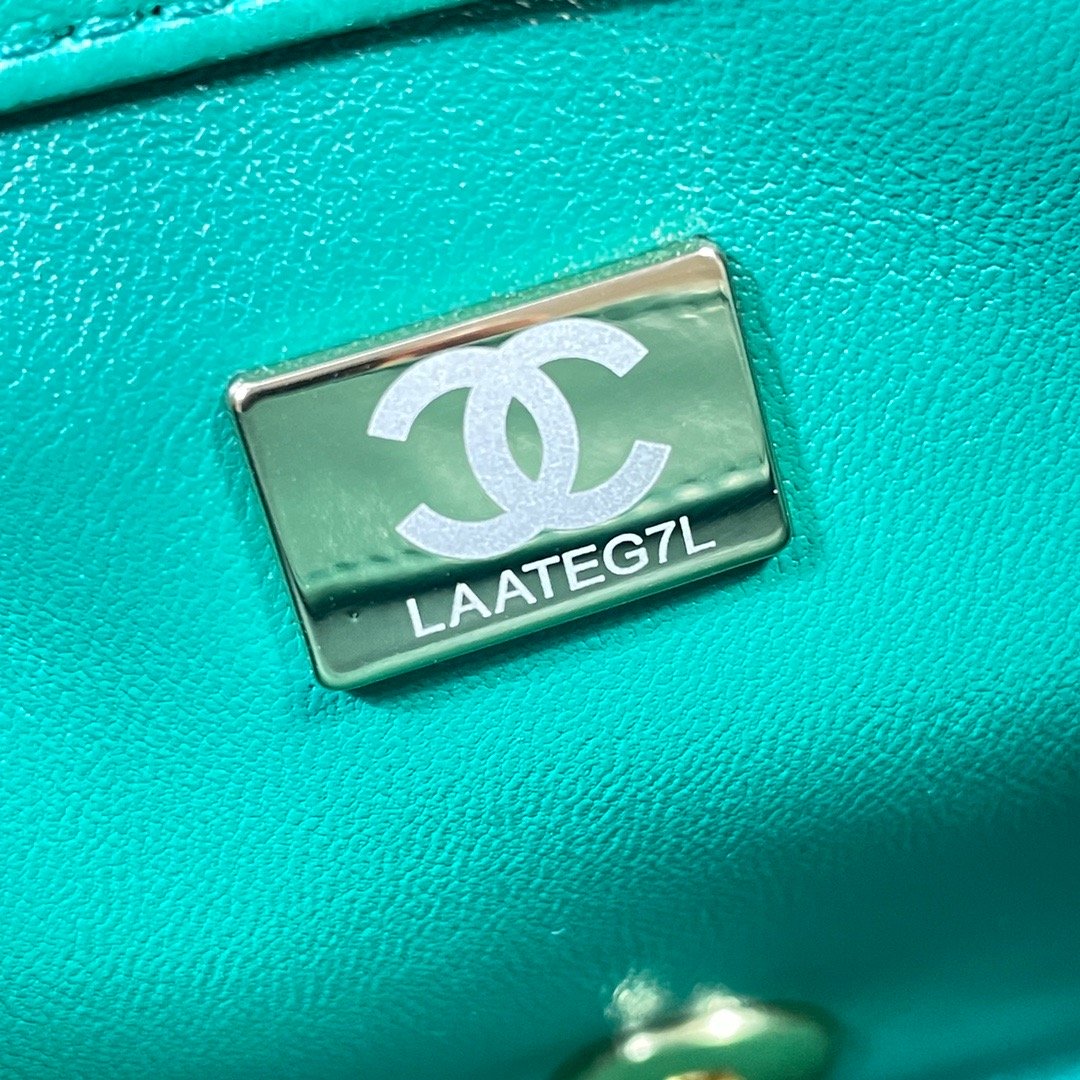 ChanelLarge Flap Bag Gold Hardware Green For Women, Women’s Handbags, Shoulder Bags 9.1in/23cm AS3367