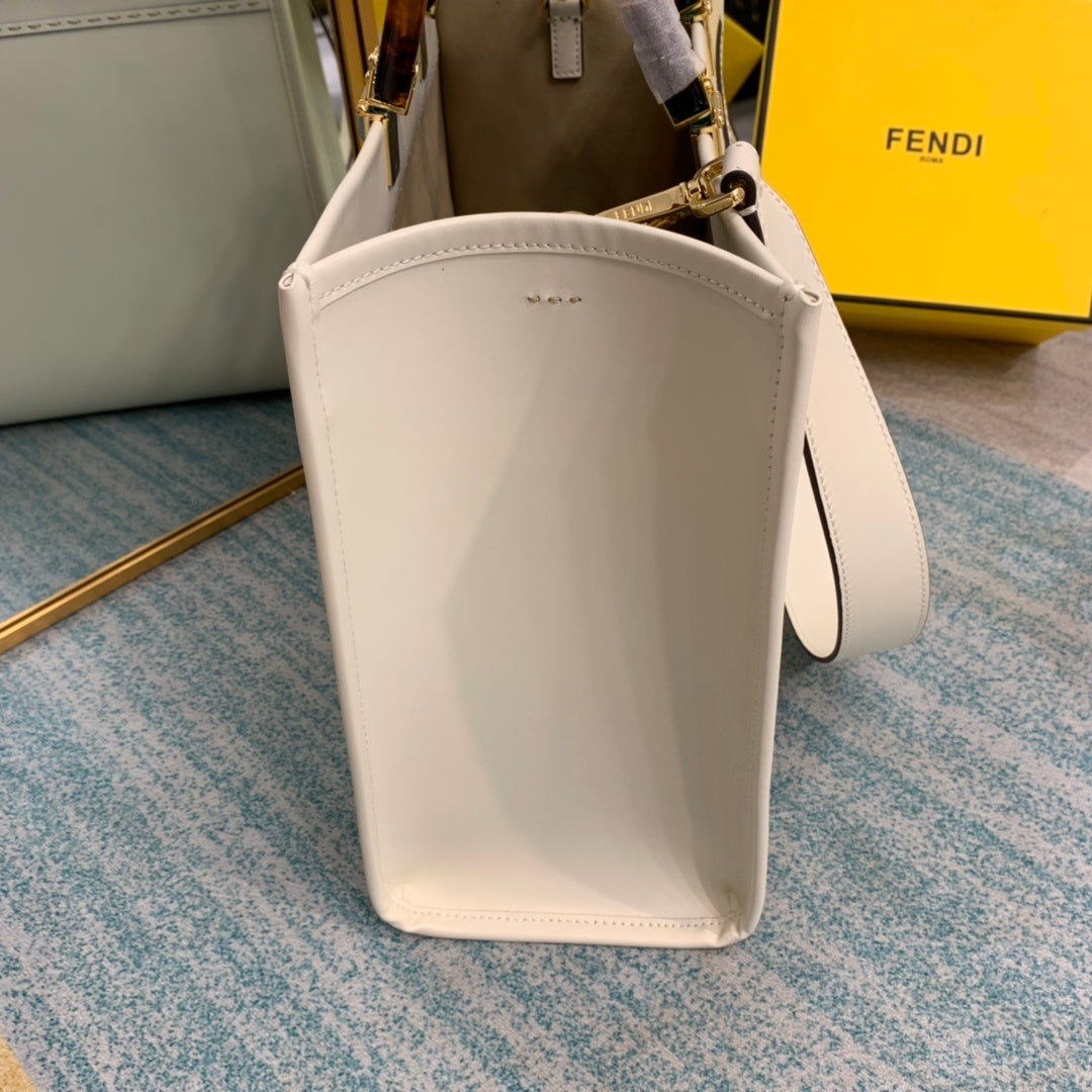 FI Sunshine Handle Bag White For Women, Women’s Handbags, Shoulder And Crossbody Bags 14.2in/36cm FF 8BH386ABVLF0K7E