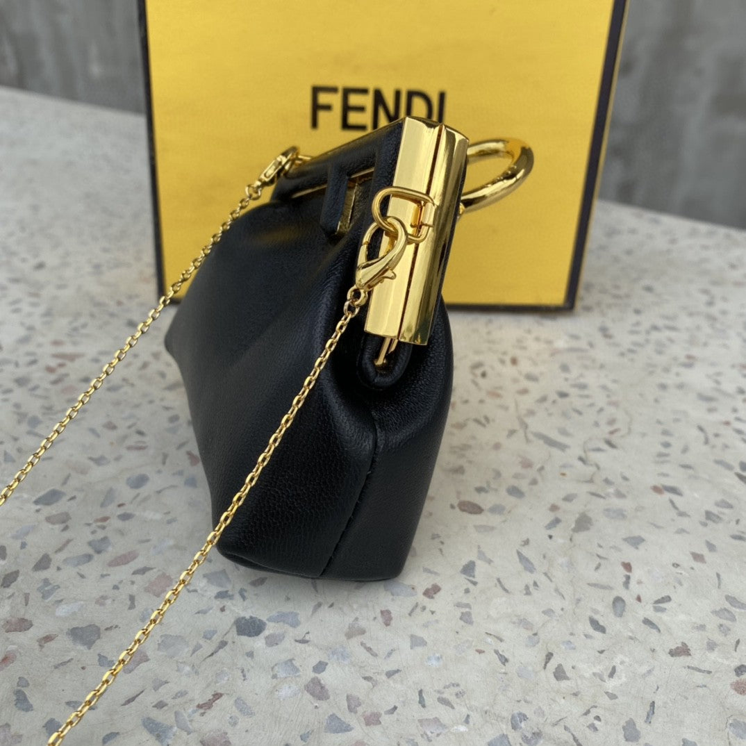 FI Nano First Charm Black Bag For Woman 10cm/4in