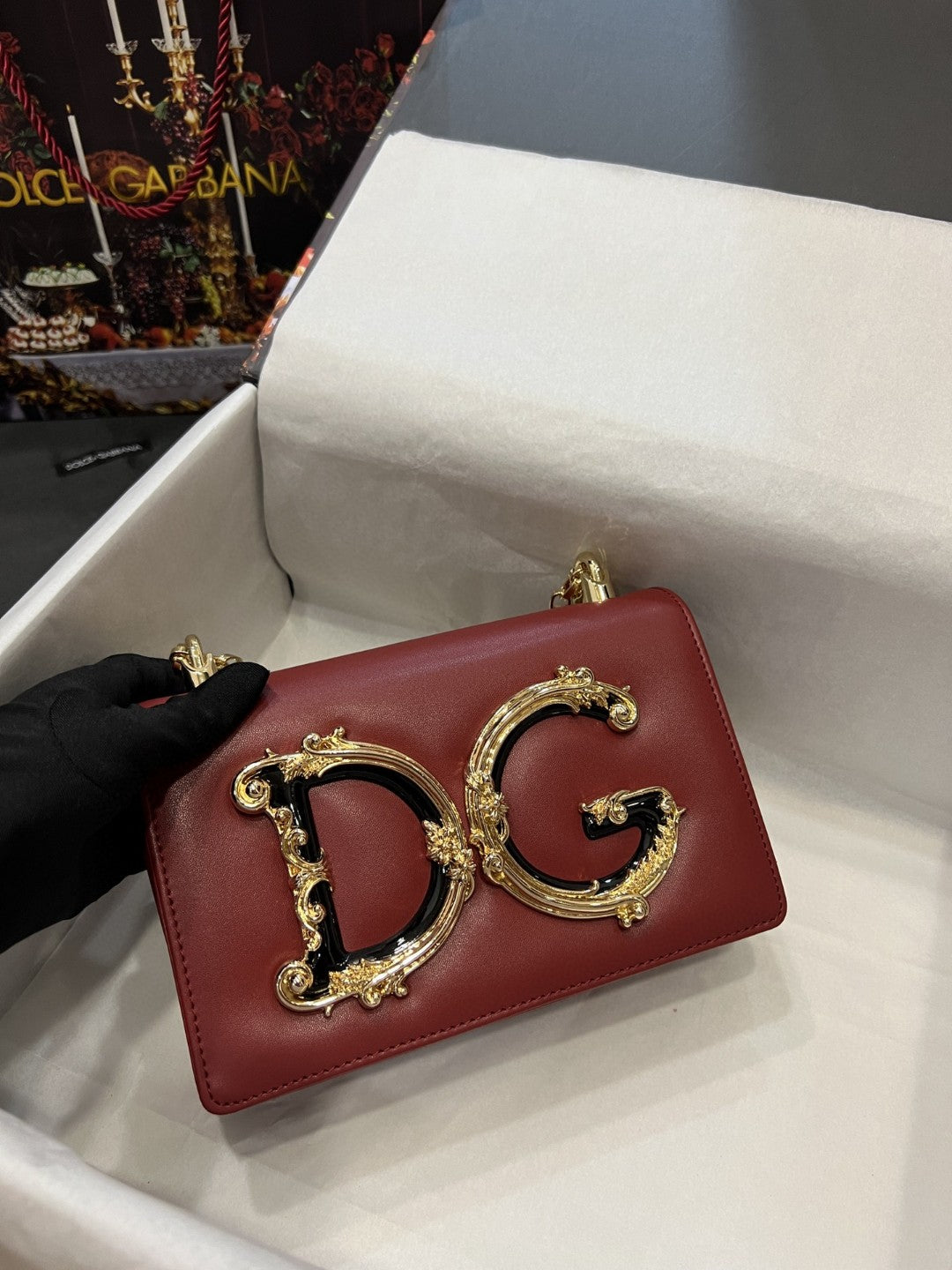 DG Nappa DG Girls Shoulder Bag Burgundy For Women 8.3in/21cm DG