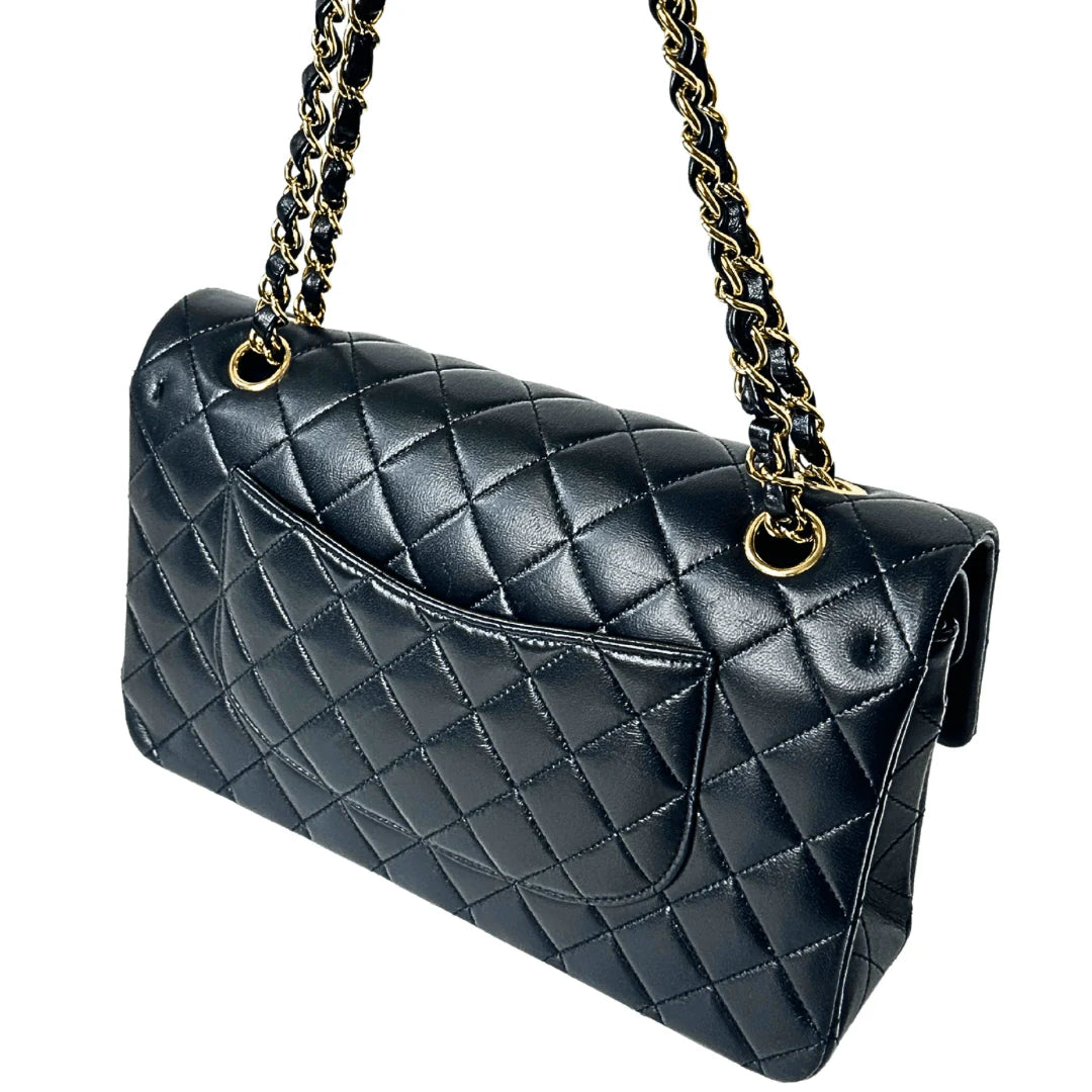 CHL CLASSIC 11.12 HANDBAG NAVY BLUE 9.9IN/25.5CM