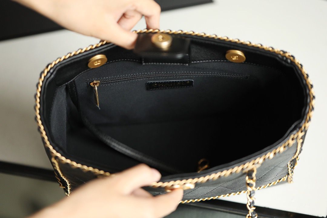 ChanelShopping Tote Bag Black For Women, Women’s Handbag, Shoulder Bags 13.3in/34cm AS2761 B06380 94305