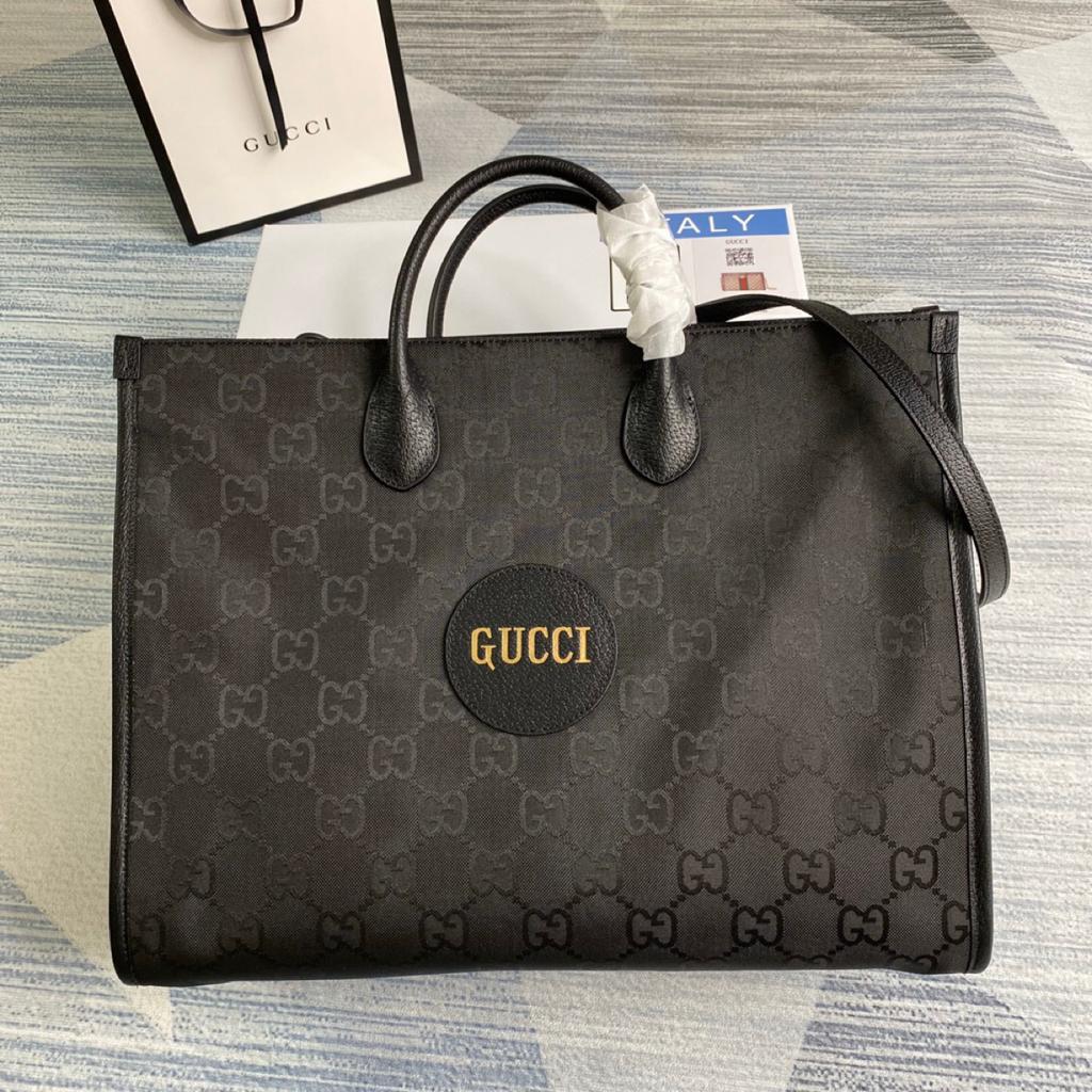 gg Off The Grid Tote Bag Black gg Nylon For Women 17in/43cm gg 630353 H9HAN 1000