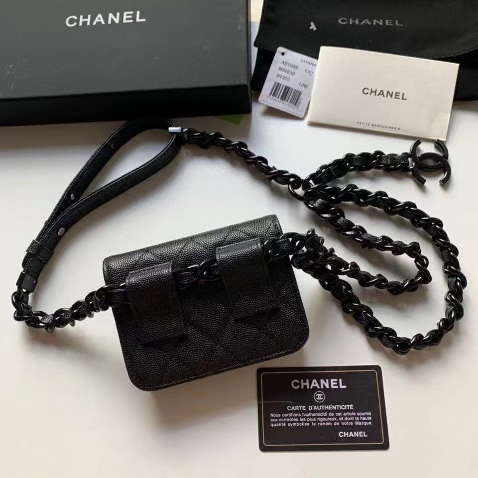CHL Classic Flap Bag Black For Women 5.1in/13cm