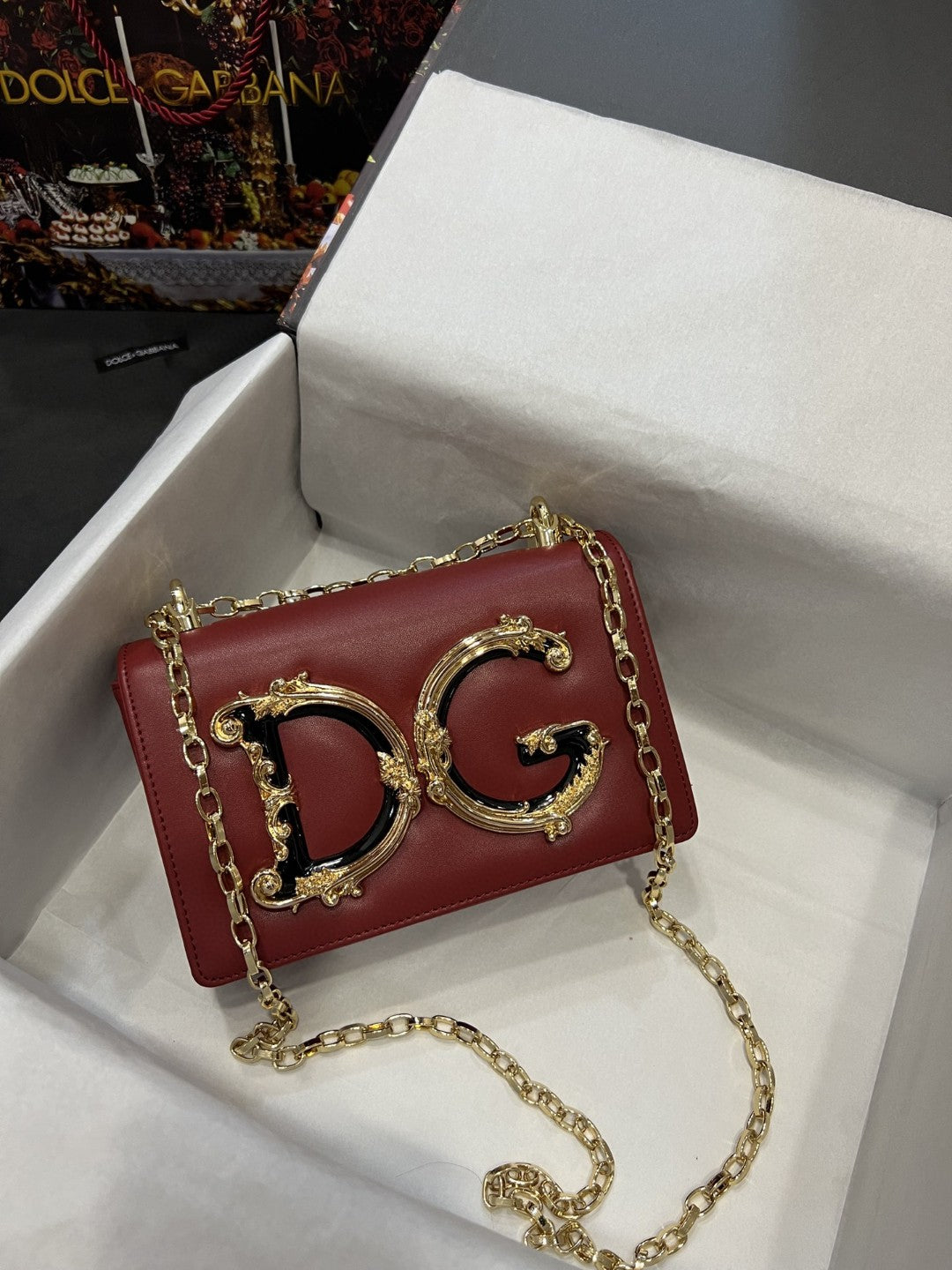 DG Nappa DG Girls Shoulder Bag Burgundy For Women 8.3in/21cm DG