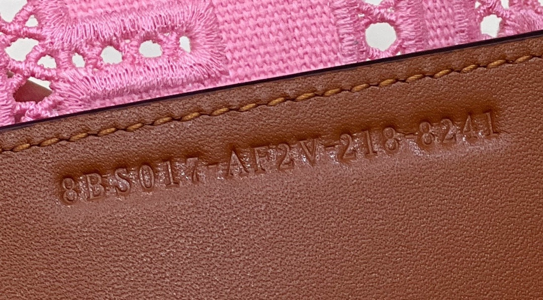 FI Baguette Pink with Embroidery Small Bag For Woman 21cm/8in