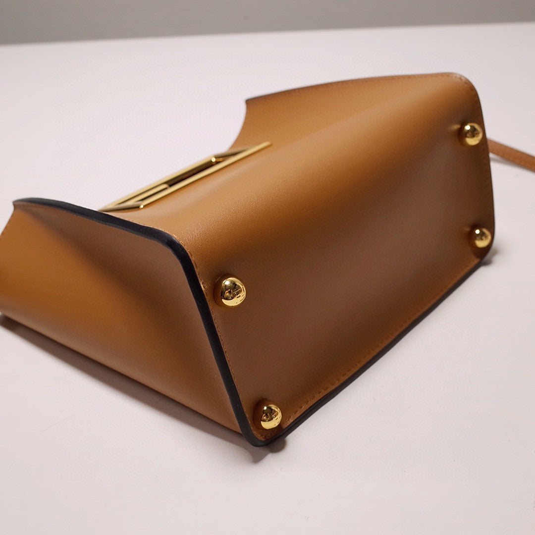 FI Way Small Brown Bag For Woman 17.5cm/7in