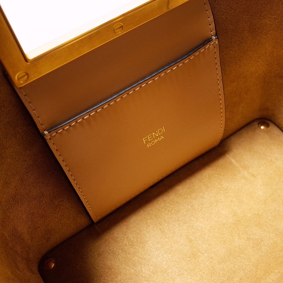 FI Way Small Brown Bag For Woman 17.5cm/7in