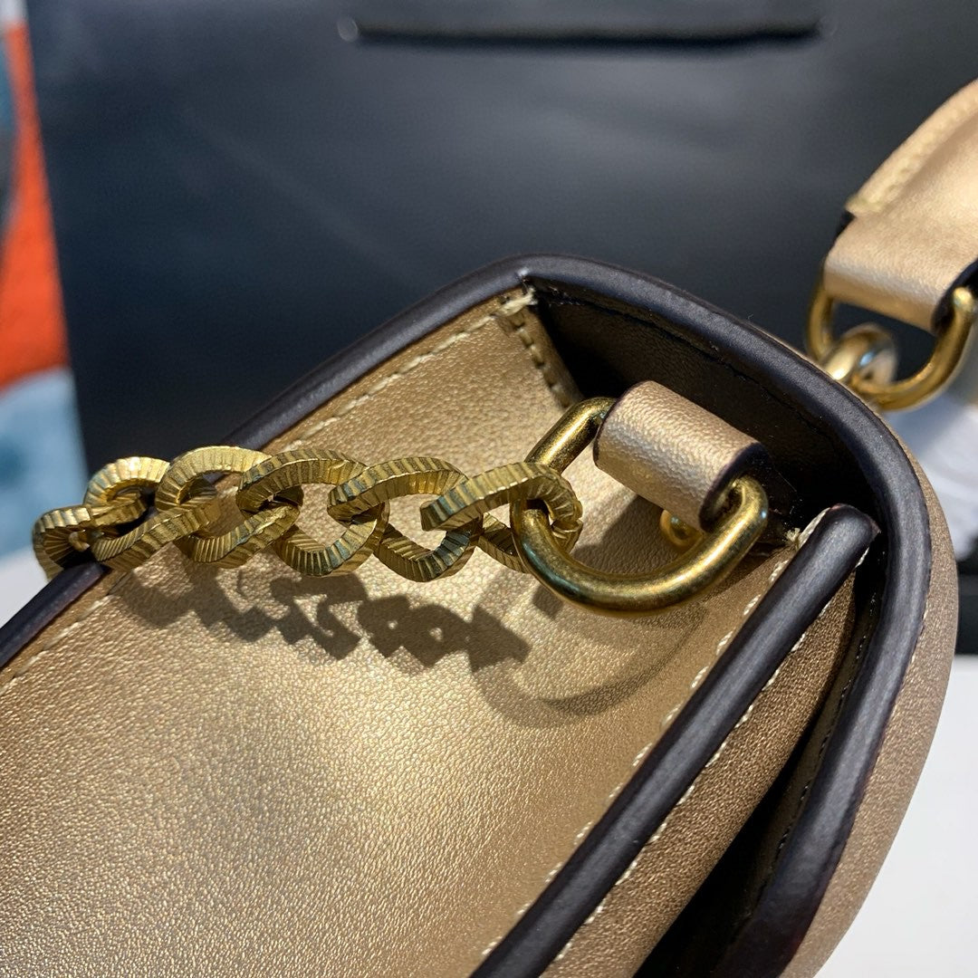 DG Small Devotion Bag In Mordore Nappa Gold For Women 7.5in/19cm DG BB6711A101687503