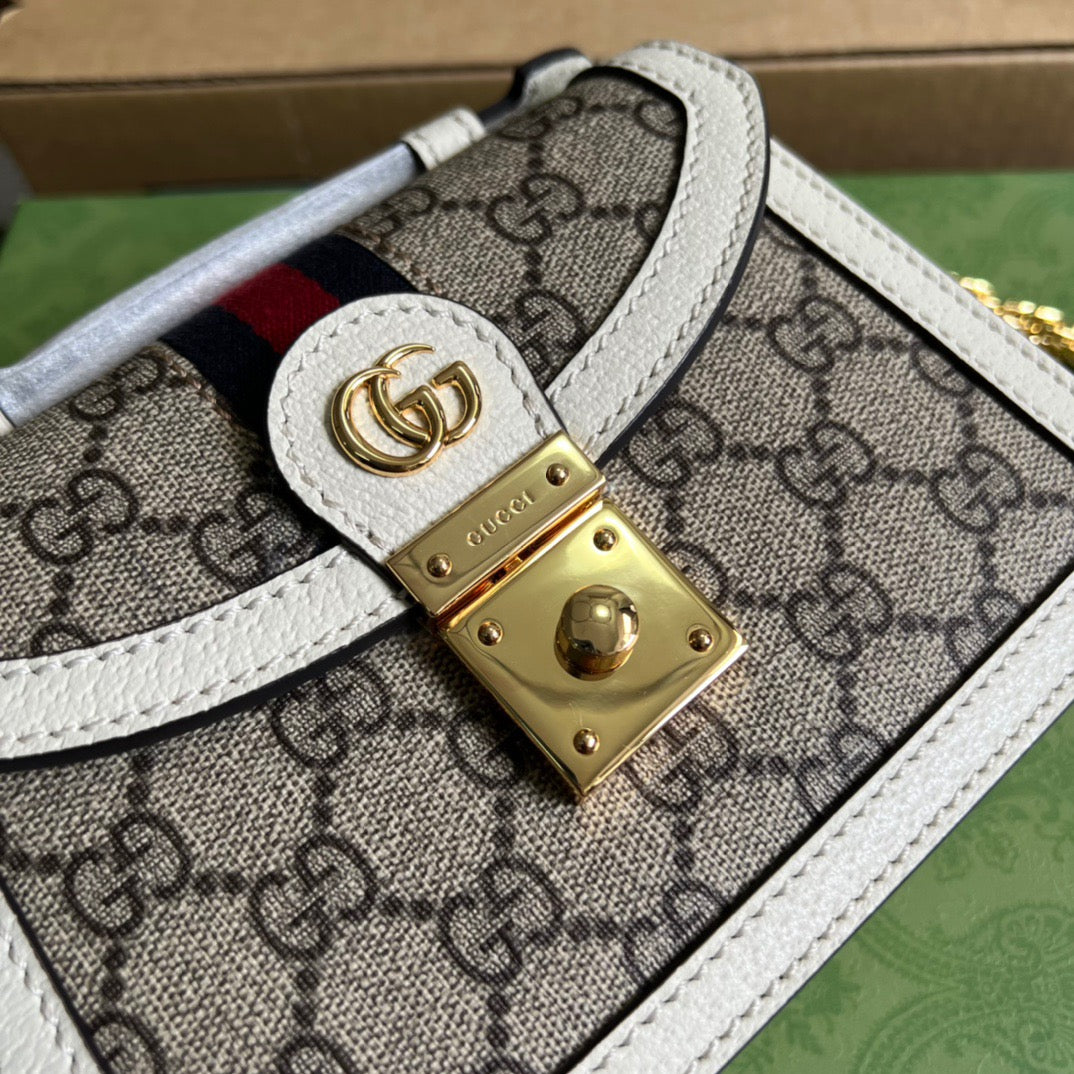 gg Ophidia gg Mini Shoulder Bag Beige For Women, Women’s Bags 6.9in/18cm gg