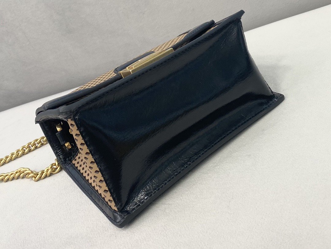 FI Small Kan U Black and Brown Bag For Woman 19cm/7.5in485