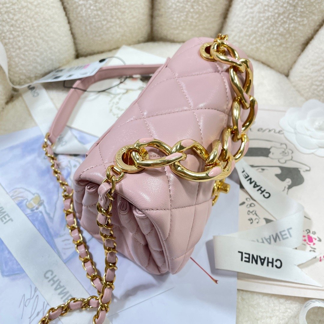 ChanelMini Flap Bag Gold Hardware PiNike For Women, Women’s Handbags, Shoulder Bags 6.7in/17cm AS3365