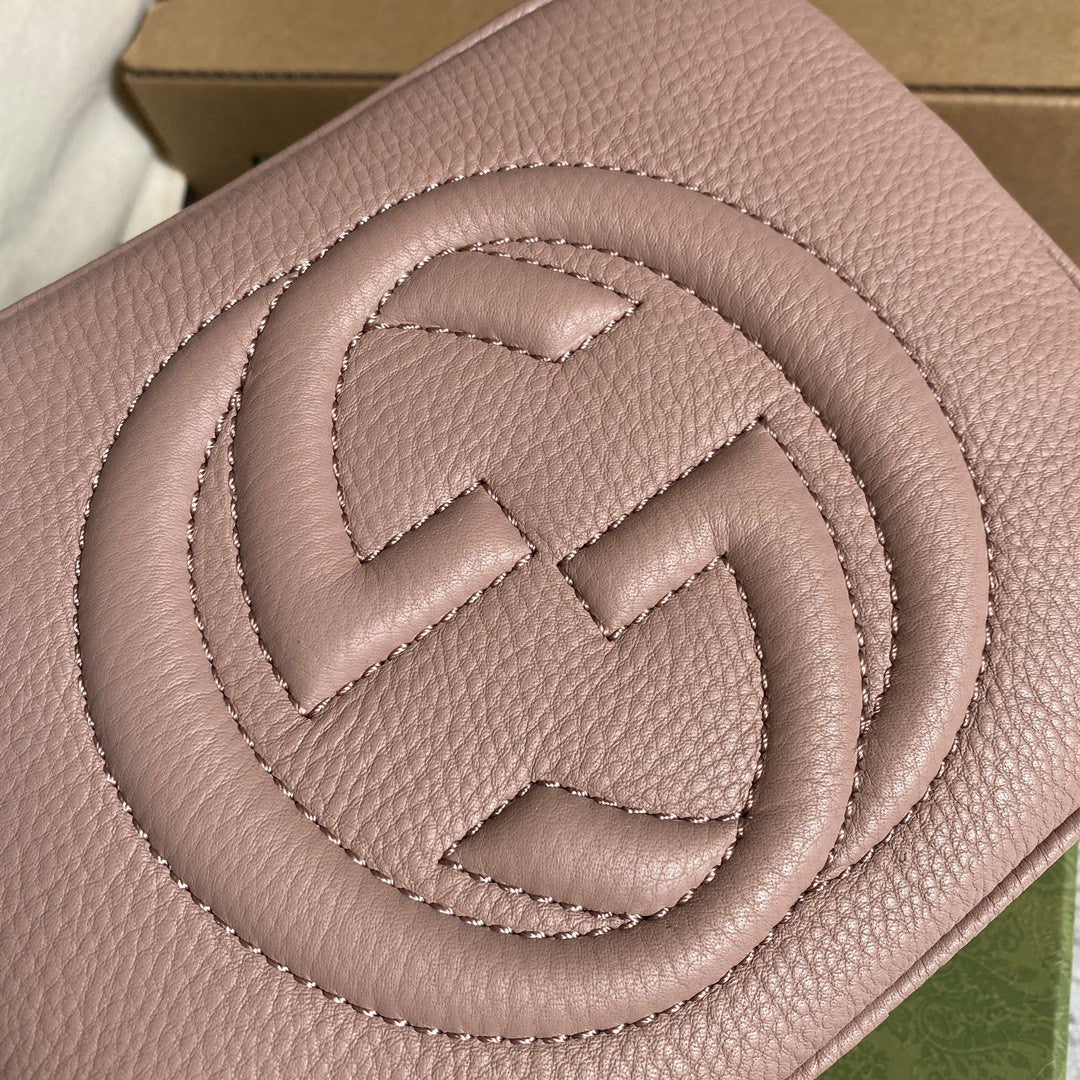 gg Soho Small Disco Bag Dust Pink For Women, Women’s Bags, Shoulder And Crossbody Bags 8in/21cm gg 308364