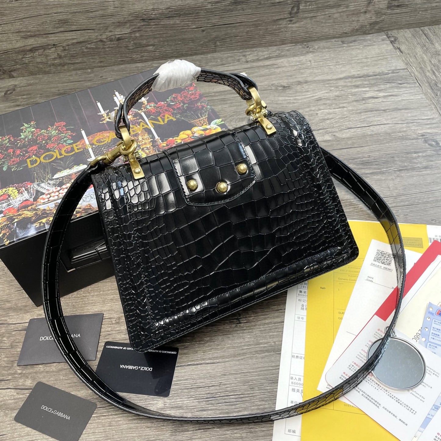 DG Print DG Girls Bag Black For Women 10.6in/27cm DG