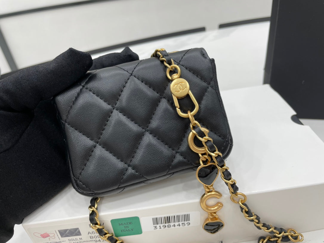 ChanelMini Flap Bag Black For Women, Women’s Bags 3.5in/9cm