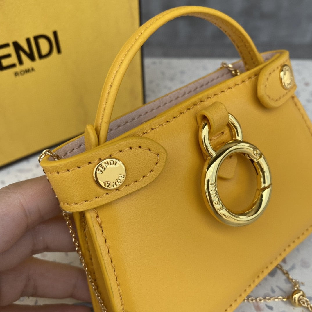 FI Nano Peekaboo Charm Crossbody Yellow Bag For Woman 12cm/4.5in
