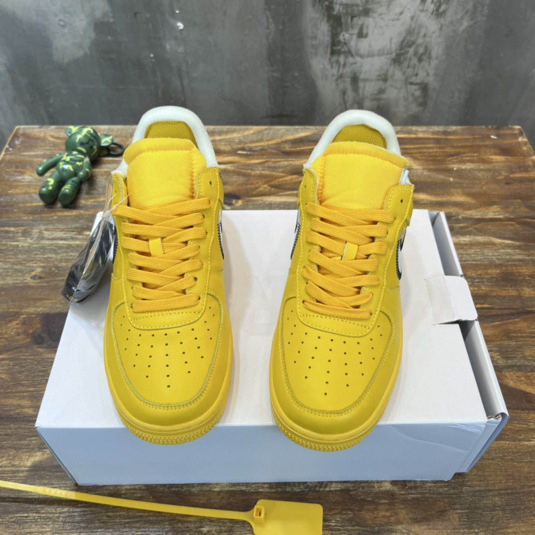 NK Off White x Yellow AR.FRC 1 Low "University Gold" For Men DD1876