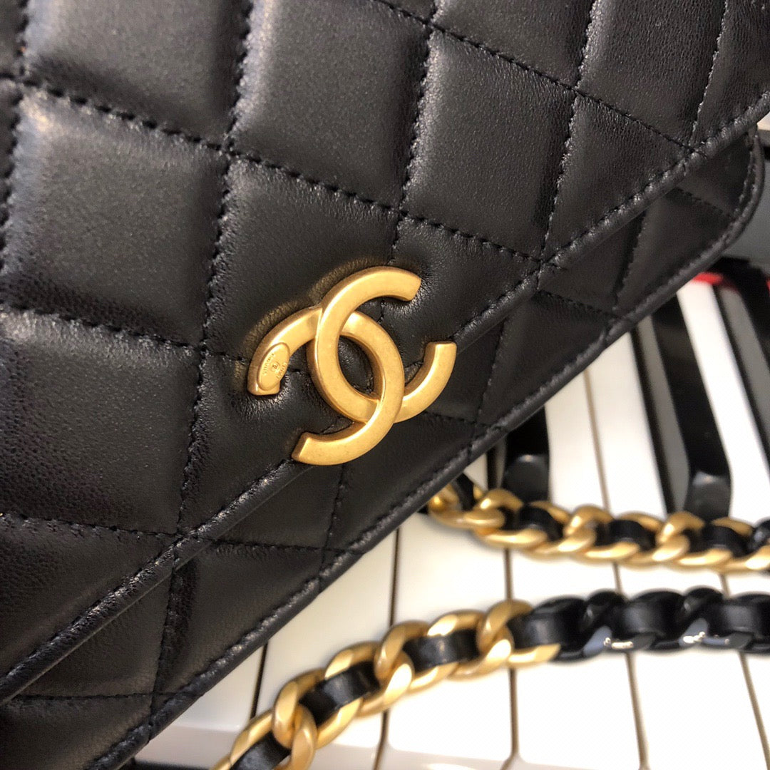 ChanelOriginal Small Classic Flap Bag Gold Hardware Black For Women, Women’s Handbags, Shoulder Bags 7.5in/19cm AP33814