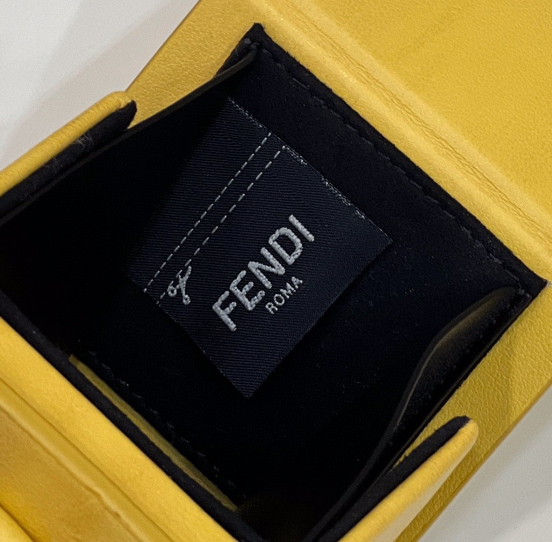 FI Logo Box Keychain Yellow Charm Bag For Woman 8cm/3in
