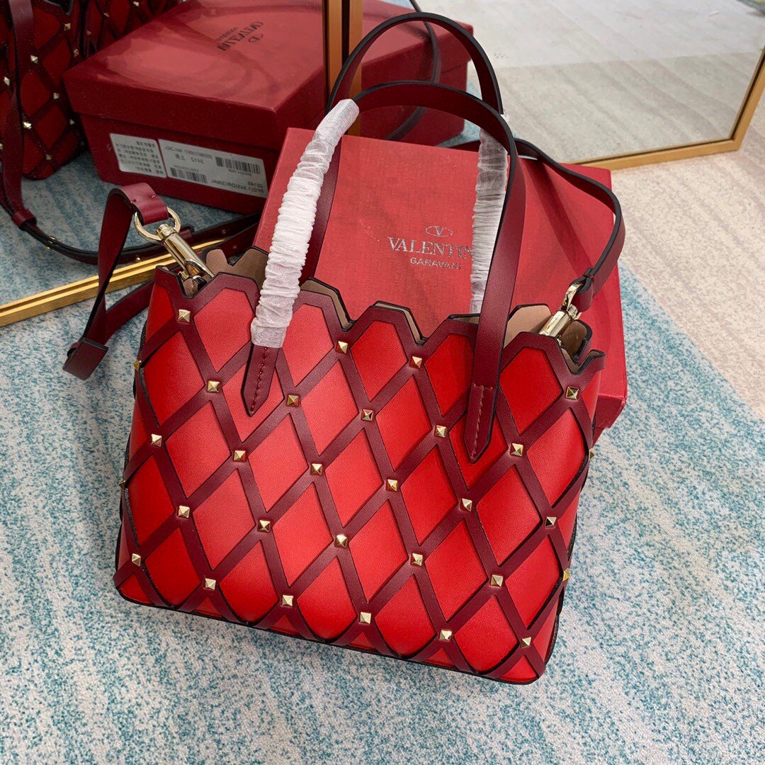 Valentino Garavani Beehive Small Bag Red, For Women, Women’s Bags 9in/22.9cm
