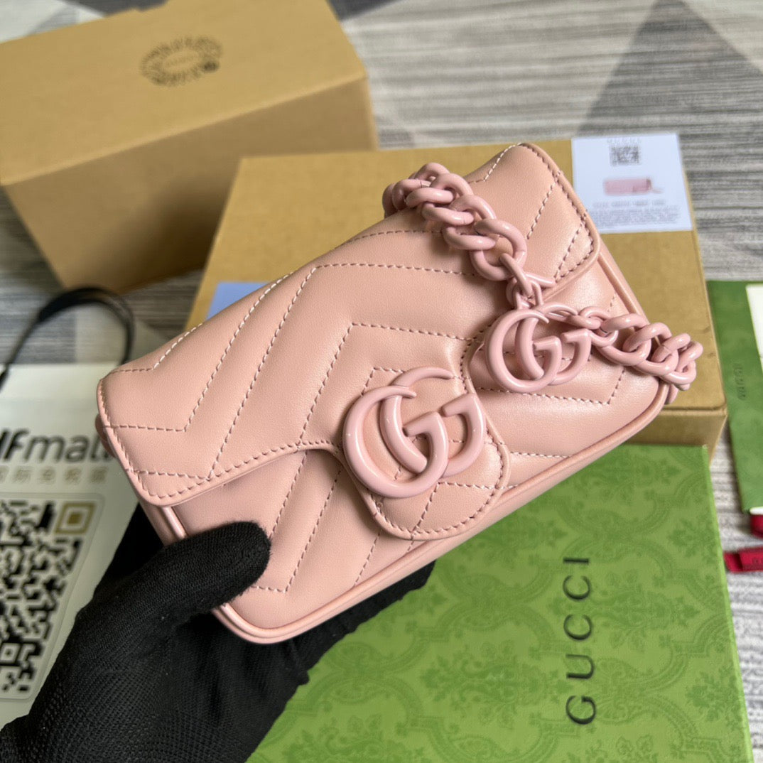 gg Marmont Super Mini Bag Pink For Women, Women’s Bags 6.2in/17cm gg