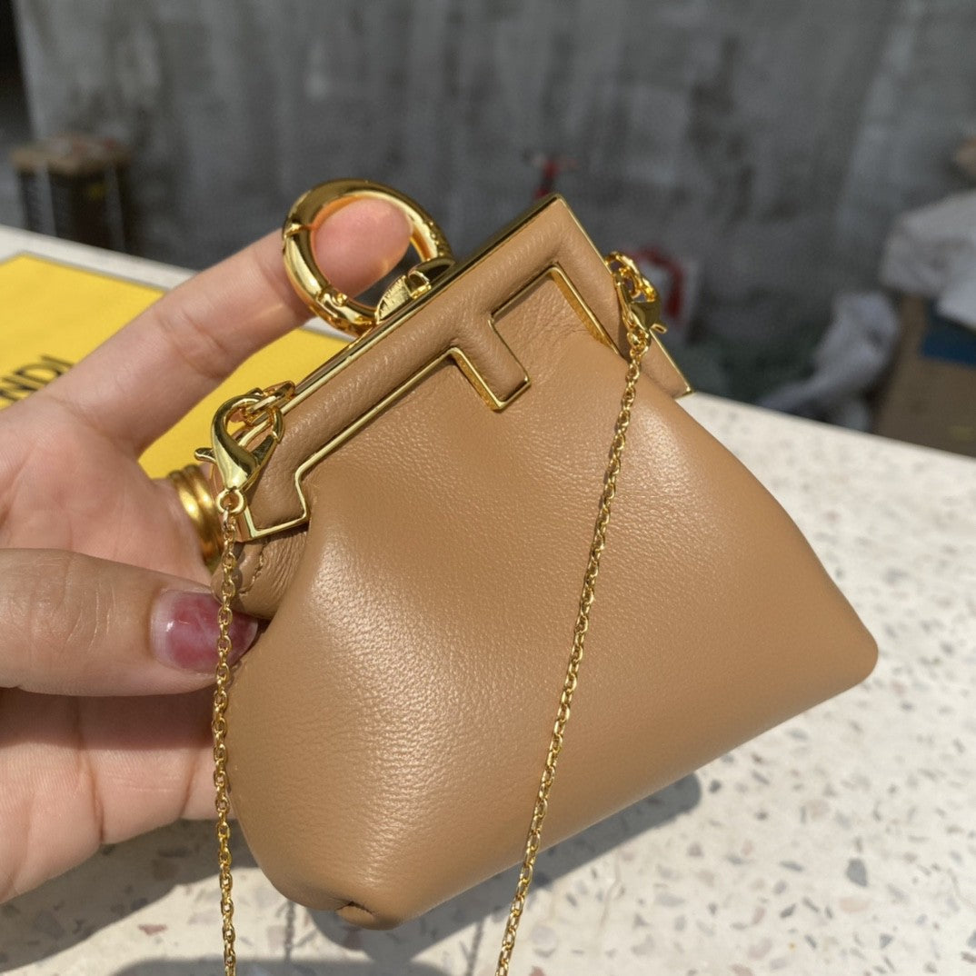 FI Nano First Charm Light Brown Bag For Woman 10cm/4in