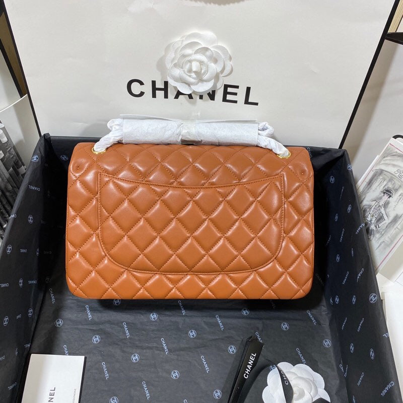 ChanelLarge Classic Handbag Gold Hardware Brown For Women, Women’s Handbags, Shoulder Bags 11.8in/30cm