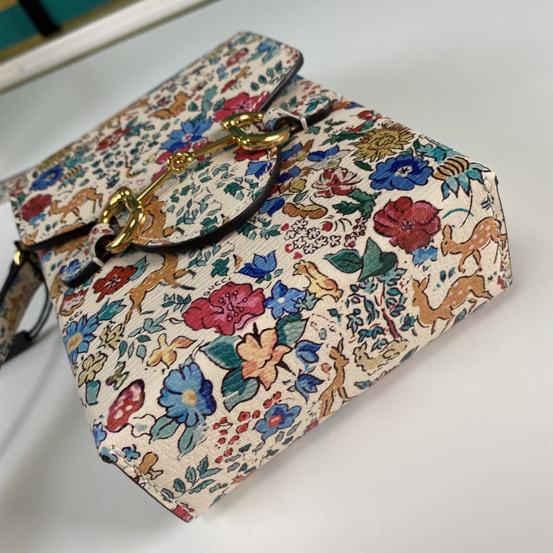 gg Horsebit 1955 Mini Flora Bag For Women And Men 6.7in/17cm gg