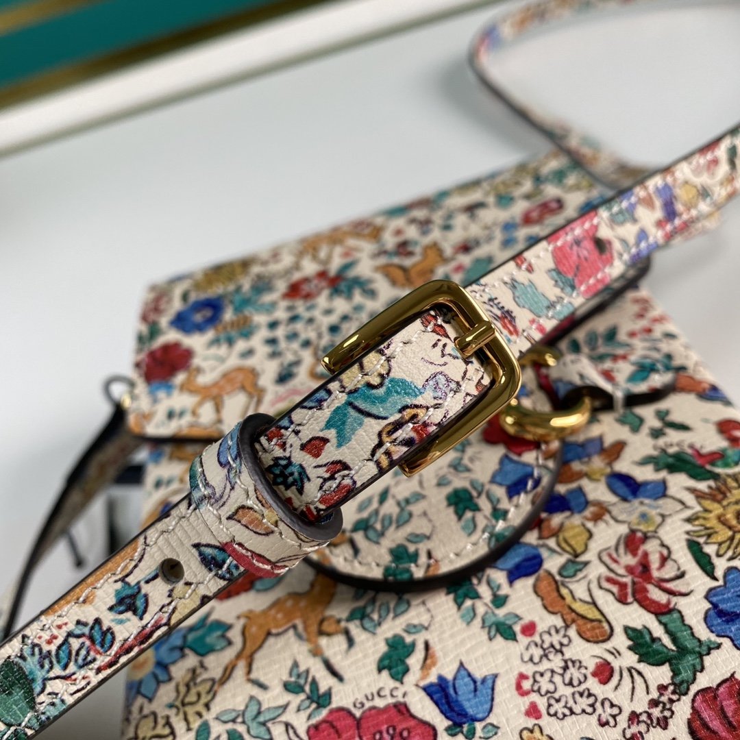 gg Horsebit 1955 Mini Flora Bag For Women And Men 6.7in/17cm gg