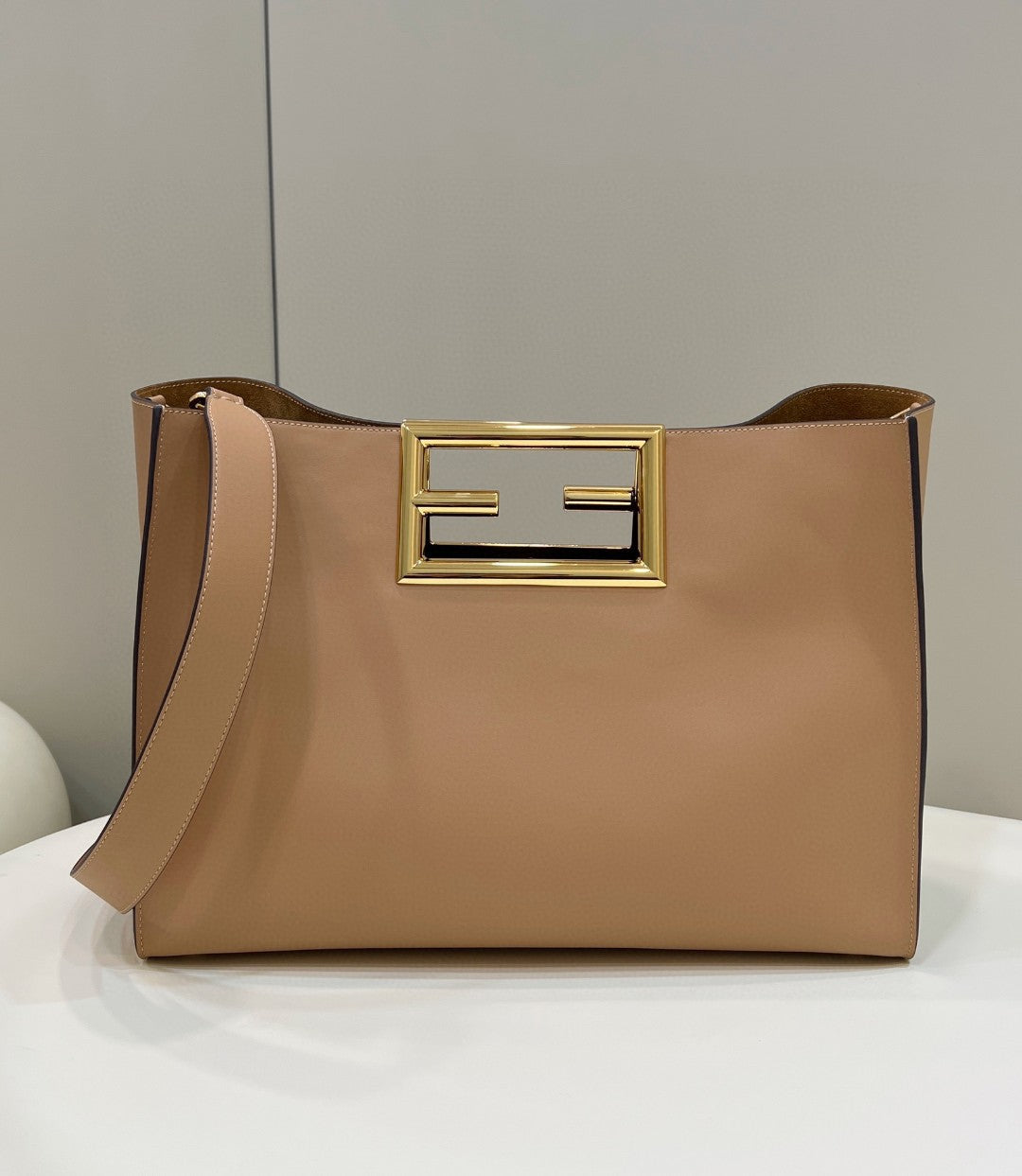 FI Way Medium Beige Bag For Woman 29.5cm/11.5in