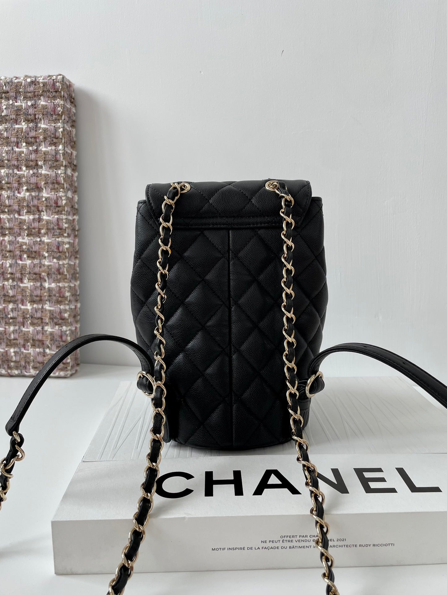 ChanelMedium BackPack Bag Black For Women, Women’s Bags 9.8in/25cm