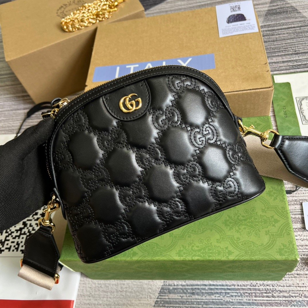 gg Matelasse Shoulder Bag Black For Women, Women’s Bags 9in/23cm gg