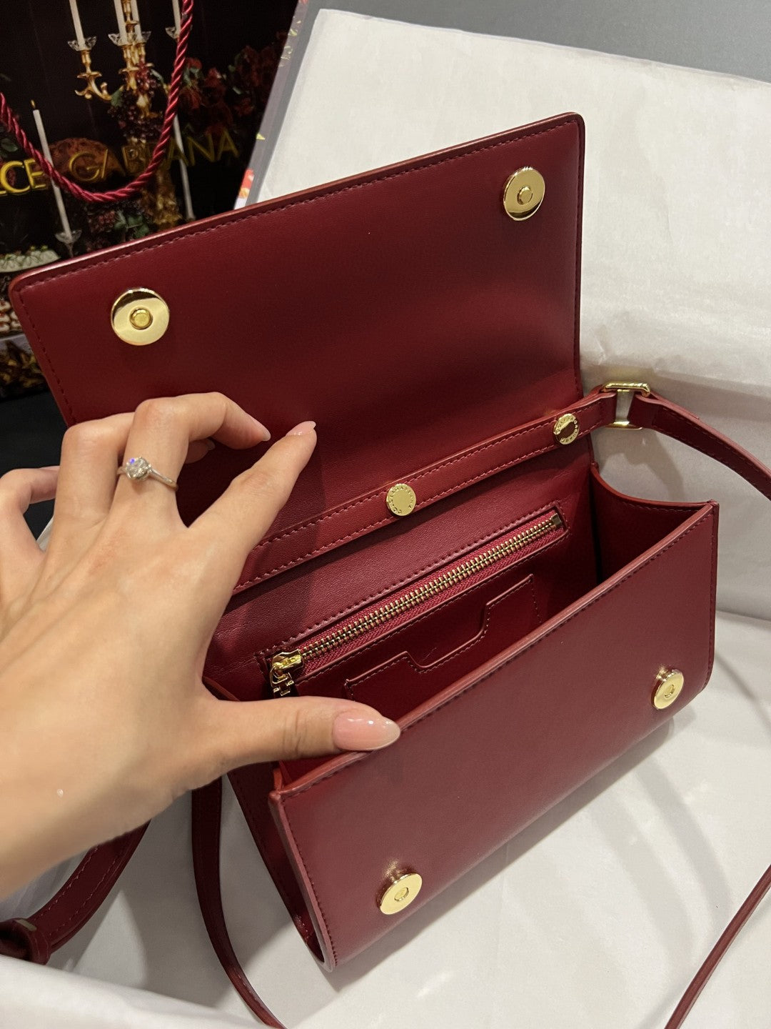 DG 3.5 Clutch Burgundy For Women 8.3in/21cm DG