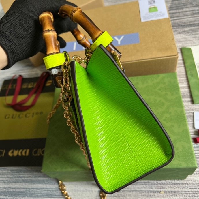 gg Lizard Mini Tote Bag Yellow For Women, Women’s Bags 7.9in/20cm gg