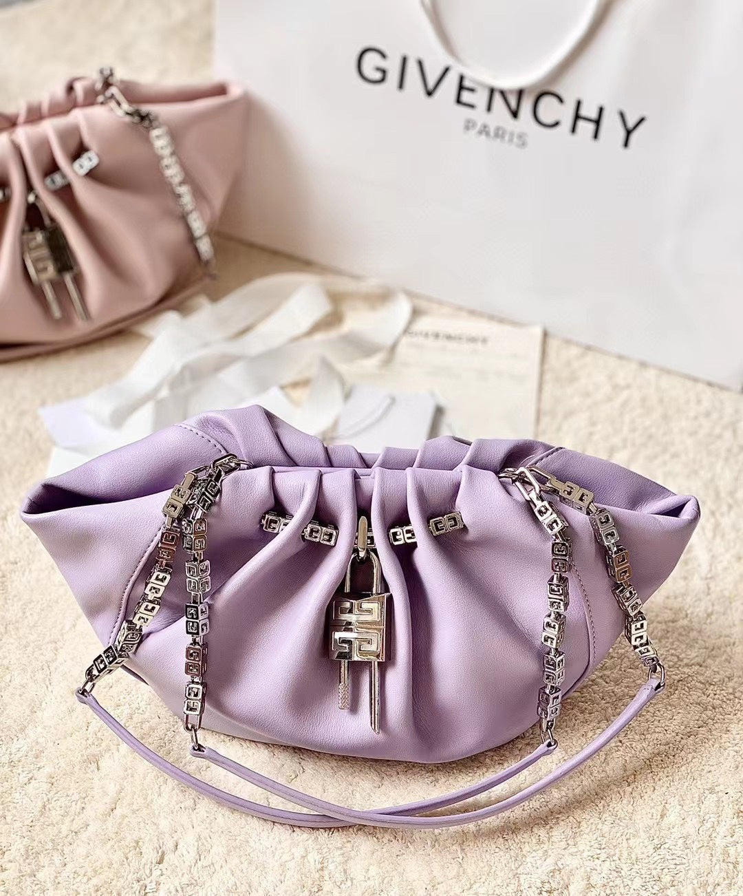 gv Small Kenny Bag Mauve For Women, Handbags, Shoulder Bags 12.6in/32cm GVC BB50MJB1DZ-541